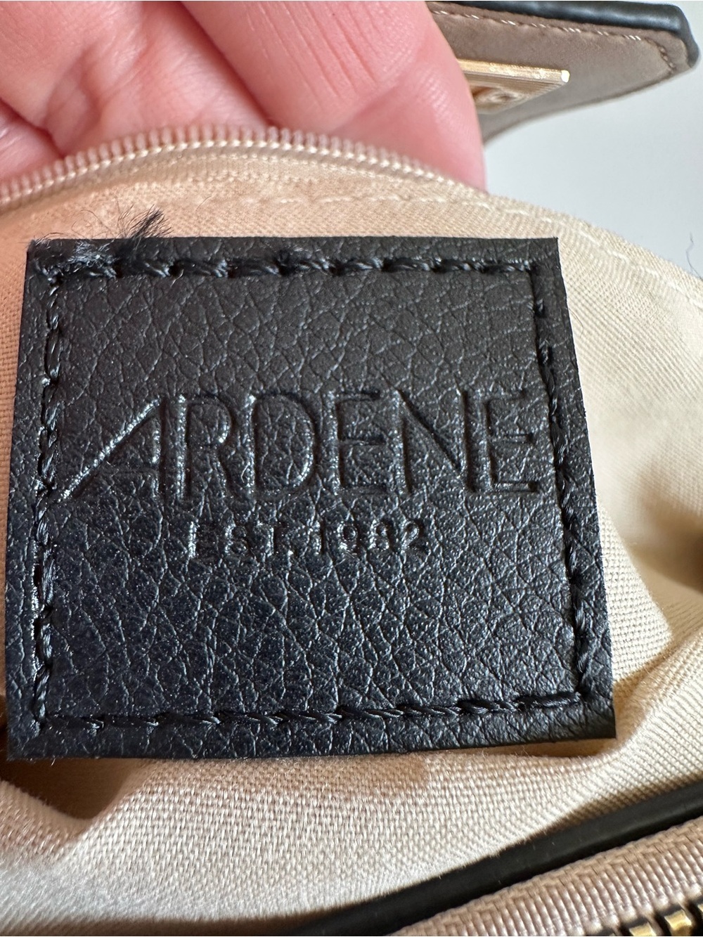 Ardene Taupe Quilted Shoulder Bag with Gold Chain and Floral Scarf - Picture 9 of 15